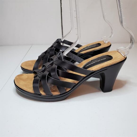 Cloudwalkers Suri Faux Leather Lattice Woven Slide Sandals - Picture 9 of 11